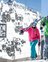 Skifahrer auf dem Weg zur Piste Skigebiet Hochzillertal 