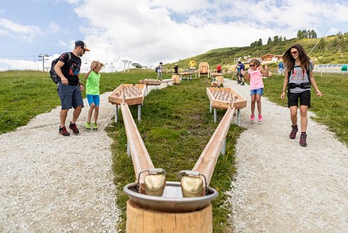 Familienspaß bei Holzkugelbahn Zillertal