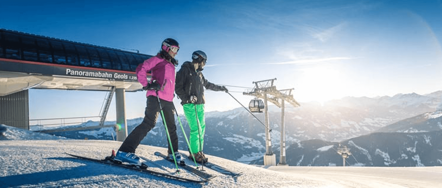 Skifahrer Bergstation Spieljoch