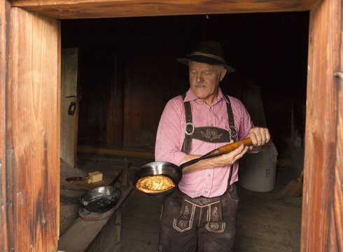 Bauer mit Melchermuas